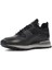 Erkek Siyah Kroko Bağcıklı Kalın Tabanlı Deri Sneaker 4