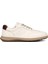 Erkek Bej Bağcıklı Deri Sneaker 1