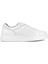 Erkek Beyaz Bağcıklı Kalın Tabanlı Deri Sneaker 1