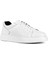 Erkek Beyaz Bağcıklı Kalın Tabanlı Deri Sneaker 3