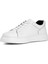 Erkek Beyaz Bağcıklı Kalın Tabanlı Deri Sneaker 4