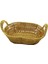 Oval Plastik Hasır Ekmek - Çok Amaçlı Sepet Kulplu - Metal Iskelet TABAN:14X21- AĞIZ:19X27CM D:7.5cm 1