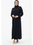 Doğay Kadın Büyük Beden Lüx Krep Kumaş Nakışlı Anne Ferace 1