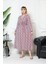 Bürümcük Elbise Belden Oturtma Lastikli Yazlık Desenli 2xl - 5xl Çıtır Leopar Bordo 1