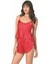 - Kırmızı Saten Babydoll Şort Takımı 1