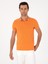 Erkek Turuncu Slim Fit %100 Pamuk Fermuarlı Polo Yaka T-shirt 50301382-VR051 1
