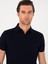Erkek Lacivert Slim Fit %100 Pamuk Polo Yaka Basic T-shirt 50300934-VR033 2