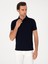 Erkek Lacivert Slim Fit %100 Pamuk Polo Yaka Basic T-shirt 50300934-VR033 3