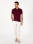 Erkek Bordo Slim Fit %100 Pamuk Polo Yaka T-shirt 50300721-VR014 4