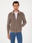 Erkek Vizon Slim Fit Triko Hırka 50292402-VR052 1