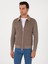 Erkek Vizon Slim Fit Triko Hırka 50292402-VR052 3