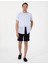 Erkek Lacivert Slim Fit Beli Lastikli Bağcıklı Dokuma Şort 50305677-VR033 1