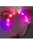 kenarları Dantelli Fuşya Pullu Payetli LED Işıklı Kedi Kulak Taç 17X19 cm 1