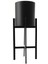 Siyah Dekoratif Ayaklı Metal Çiçeklik | 64 cm Saksılık 2