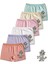 %95 Pamuklu Kız Çocuk Süprem Penye Boxer Külot Iç Çamaşır 6lı Set 1