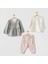 Ballerina 3lü Bebe Takım Grey Ecru Pink 1