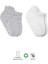 2'li Sneakers Kaymaz Basic Penye Çorap BS20103 Gri Beyaz 1