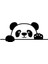 Camdan Bakan Panda Oto Özel Yeni Sticker Siyah 30 x 12 cm 1