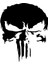 Alevli Punisher Oto Özel Yeni Sticker Siyah 25 x 30 cm 1