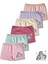 %95 Pamuklu Kız Çocuk Süprem Penye Boxer Külot Iç Çamaşır 6lı Set 6