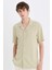 Modern Fit Polo Yaka Dokulu Penye Kısa Kollu Gömlek C4125AX25SM 1