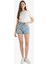 Mom Fit Yüksek Bel Crop Fit Jean Şort E0928AX25SM 2