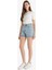 Mom Fit Yüksek Bel Crop Fit Jean Şort E0928AX25SM 3