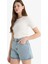 Mom Fit Yüksek Bel Crop Fit Jean Şort E0928AX25SM 4