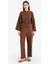 %100 Keten Regular Fit Bağcıklı Uzun Kollu Tesettür Gömlek Tunik D4394AX25SM 2