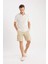 %100 Pamuk Regular Fit Gabardin Bermuda Şort C7684AX25SP 4