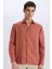 %100 Keten Regular Fit Polo Yaka Yazlık Basic Düz Uzun Kollu Gömlek C1825AX25SM 1