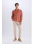 %100 Keten Regular Fit Polo Yaka Yazlık Basic Düz Uzun Kollu Gömlek C1825AX25SM 2