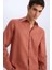 %100 Keten Regular Fit Polo Yaka Yazlık Basic Düz Uzun Kollu Gömlek C1825AX25SM 4