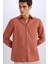 %100 Keten Regular Fit Polo Yaka Yazlık Basic Düz Uzun Kollu Gömlek C1825AX25SM 5