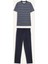 Pijama Takımı Regular Fit Çizgili Kısa Kollu Üst Uzun Alt E0514AX25SM 1