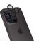 iPhone 15 Pro Uyumlu Tkdr Cl-15 Parmak Izi Bırakmayan Anti-Reflective Kamera Lens Koruyucu-Siya 1