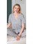 Alissa 6256 Kadın Çizgili Patlı Pijama Takımı 2