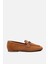Kadın Deri Taba Tokalı Loafer 4