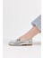 Kadın Lame Tokalı Şık Klasik Loafer 3