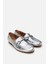 Kadın Lame Tokalı Şık Klasik Loafer 5
