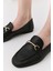 Kadın Deri Siyah Tokalı Loafer 7