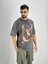 Erkek Yıkamalı Kumaş Baskılı T-Shirt 3