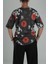 Çin Ağacı Desenli Oversize T-Shirt 4