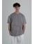 Gri Halat Detaylı Tasarım T-Shirt 2