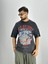 Erkek Yıkamalı Kumaş Baskılı T-Shirt 1