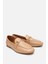 Kadın Deri Bej Tokalı Loafer 5