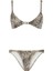 Leopar Desenli Aksesuarlı Üçgen Bikini Takım 1