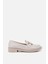 Kadın Rugan Bej Tokalı Klasik Loafer 2