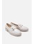 Kadın Rugan Bej Tokalı Klasik Loafer 3