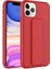 iPhone 11 Pro Kılıf Tkdr Qstand Kapak-Kırmızı 1